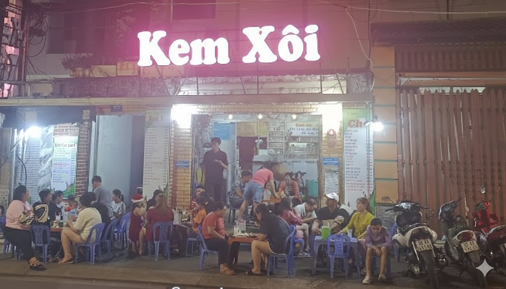 Không gian quán kem xôi thanh hằng Biên Hoà